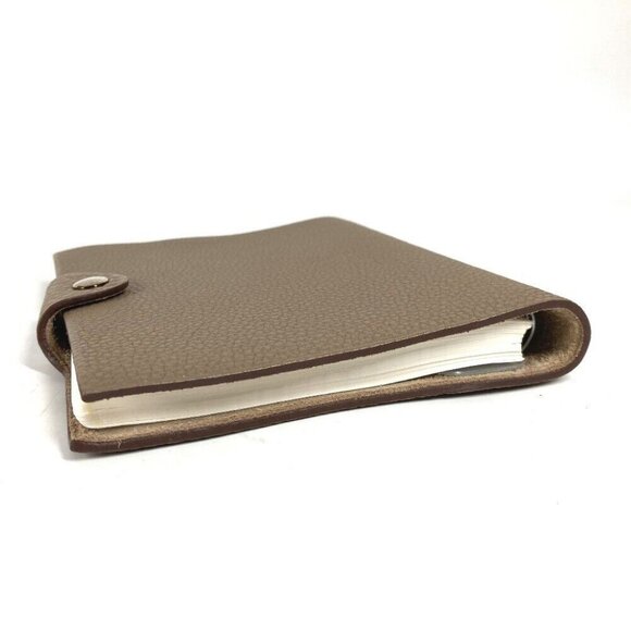 HERMES Notebook cover Yuris PM stationery Taurillon Clemence Etoupe gray - Picture 4 of 16